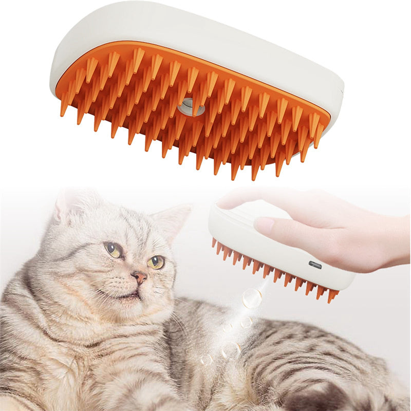 Basilio - Rechargeable Pet Steam Brush with Spray & Massage
