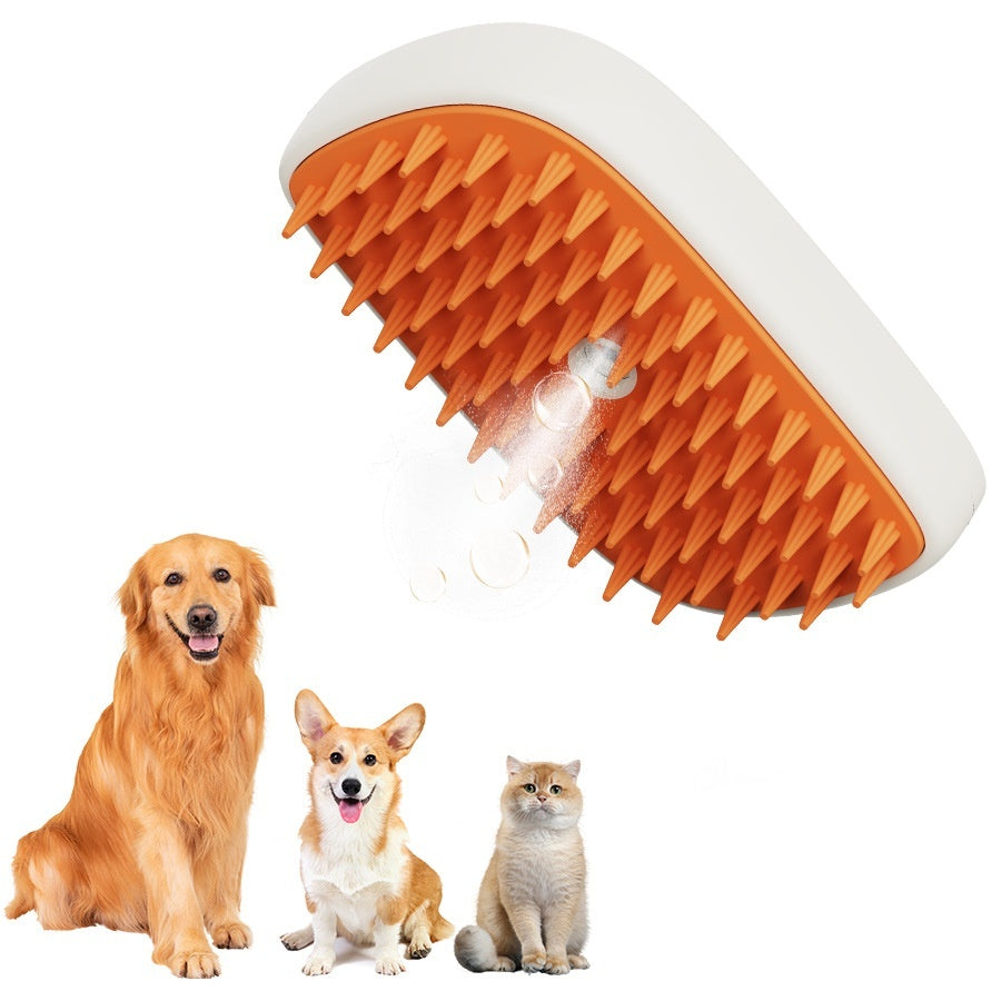 Basilio - Rechargeable Pet Steam Brush with Spray & Massage